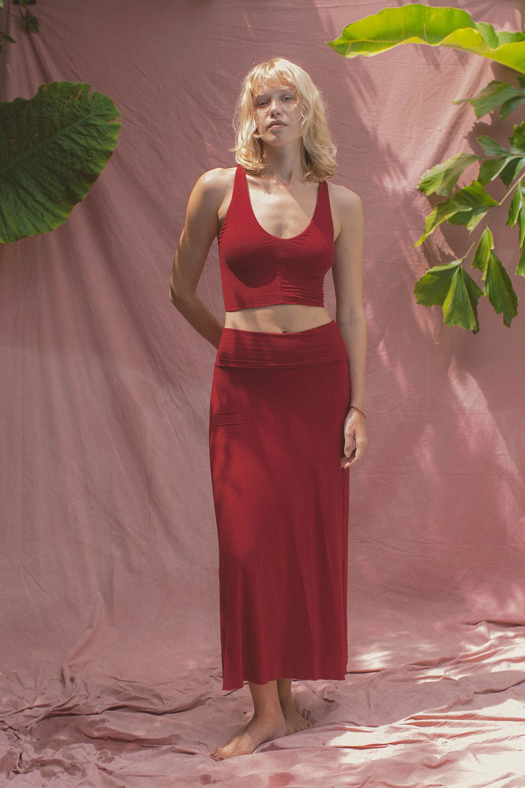 Agni Skirt Dark Rose - Image 6
