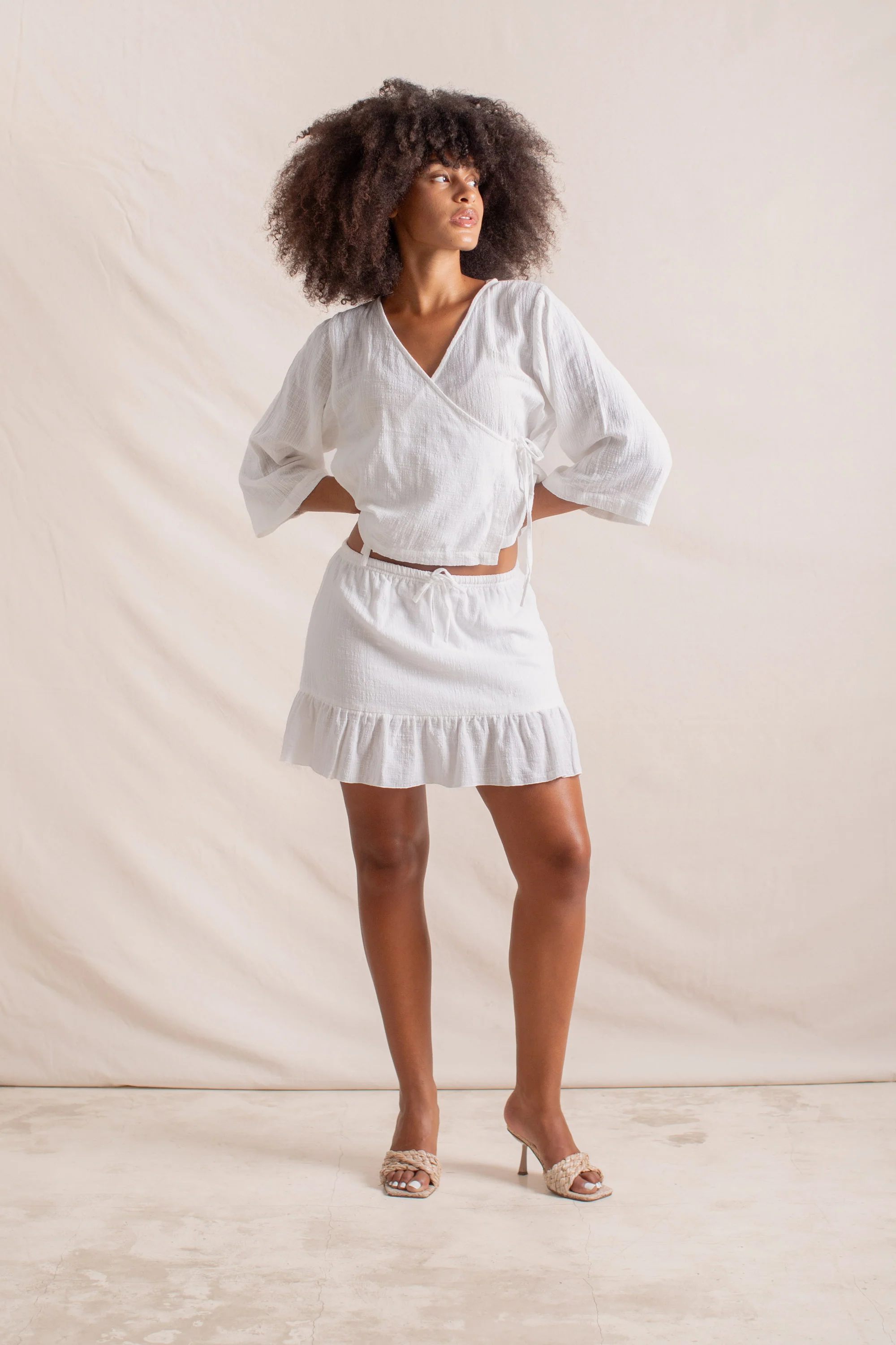 Flow Mini Skirt Off White - Image 5