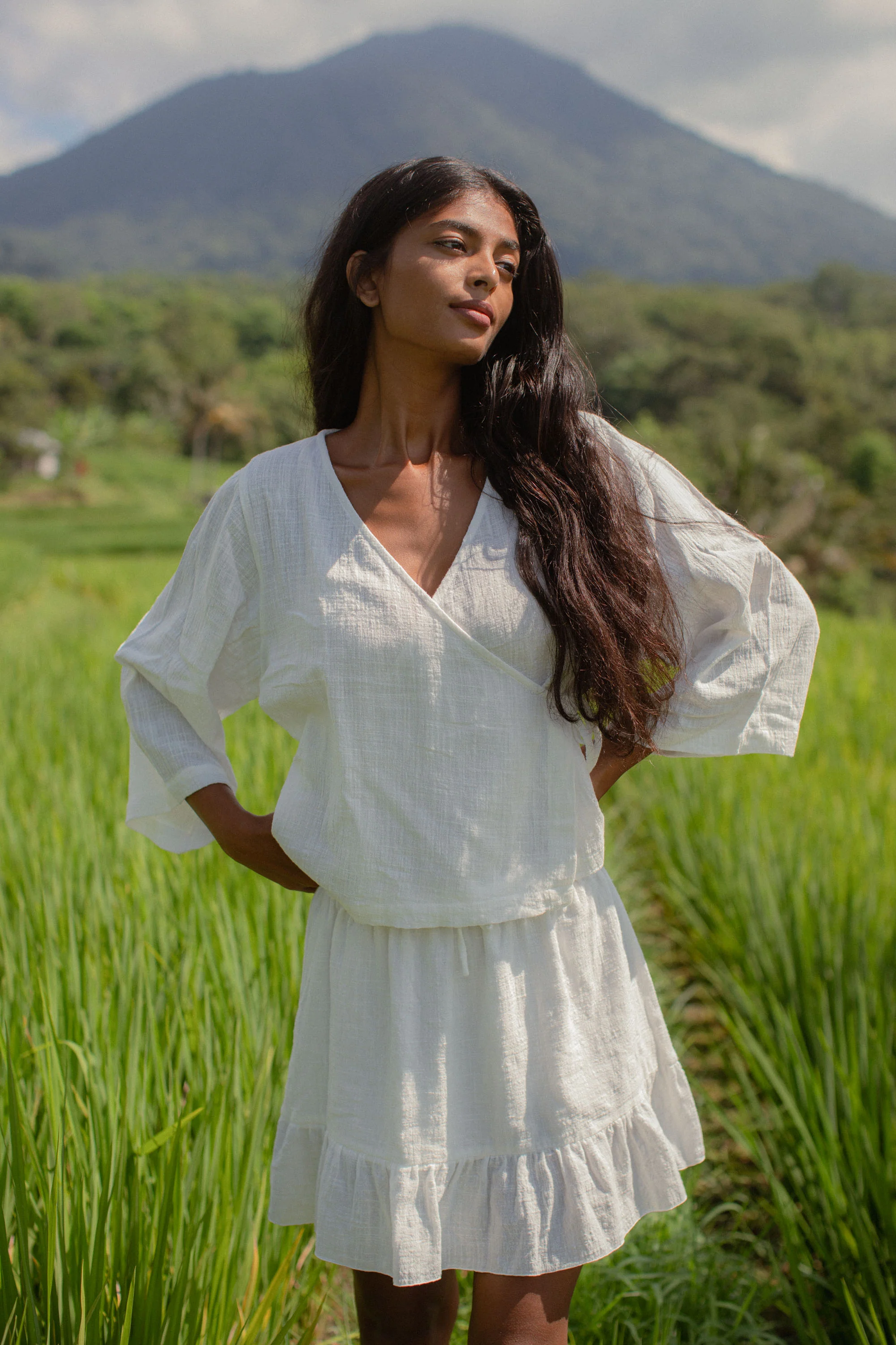 Flow Mini Skirt Off White - Image 7