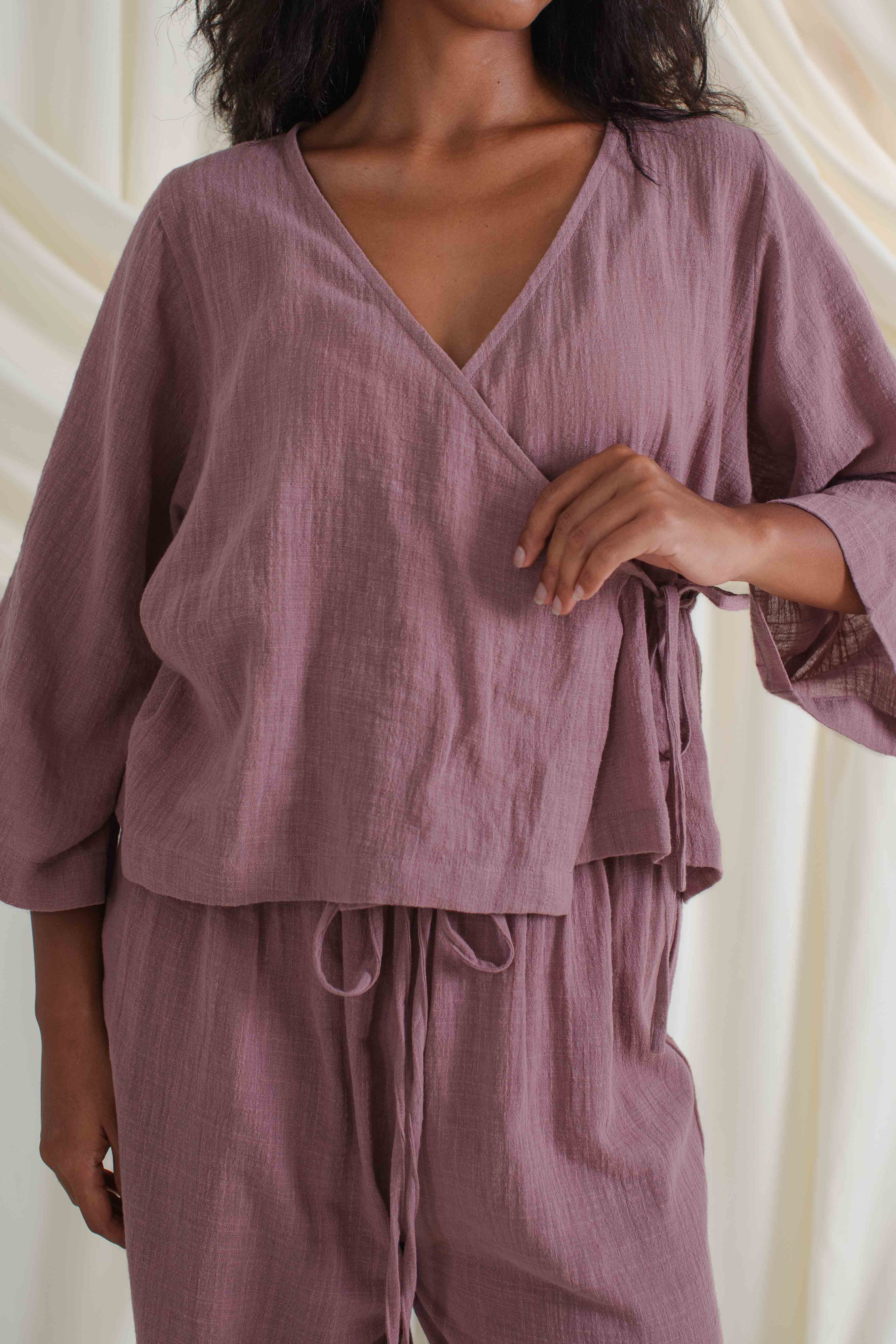 Flow Wrap Top Mauve - Image 4
