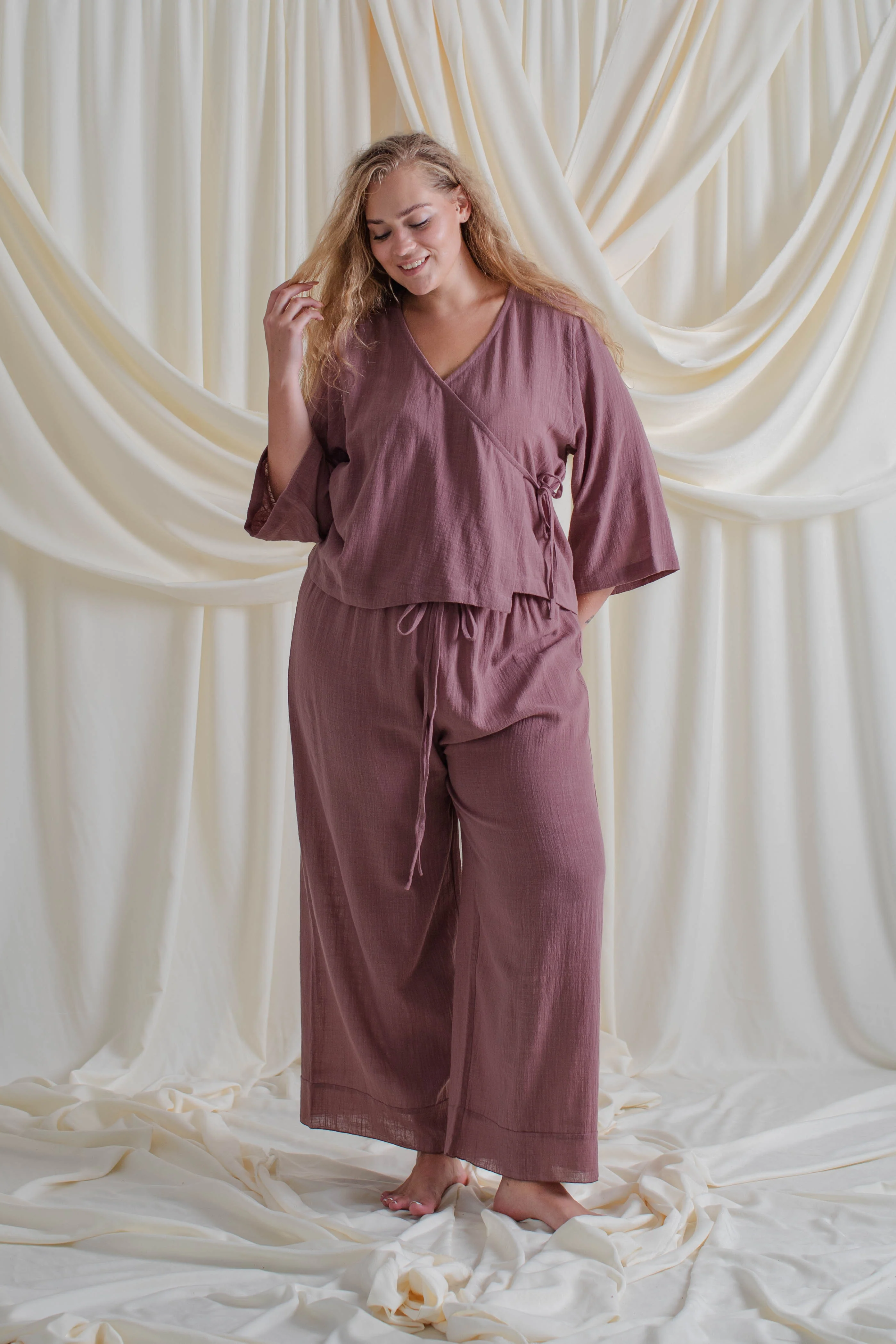 Flow Wrap Top Mauve - Image 9