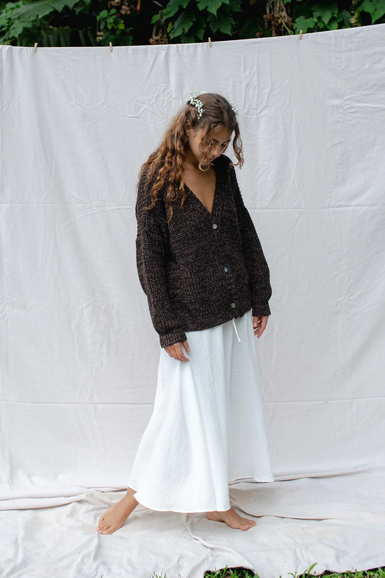 Helga Cardigan Coffee - Image 3