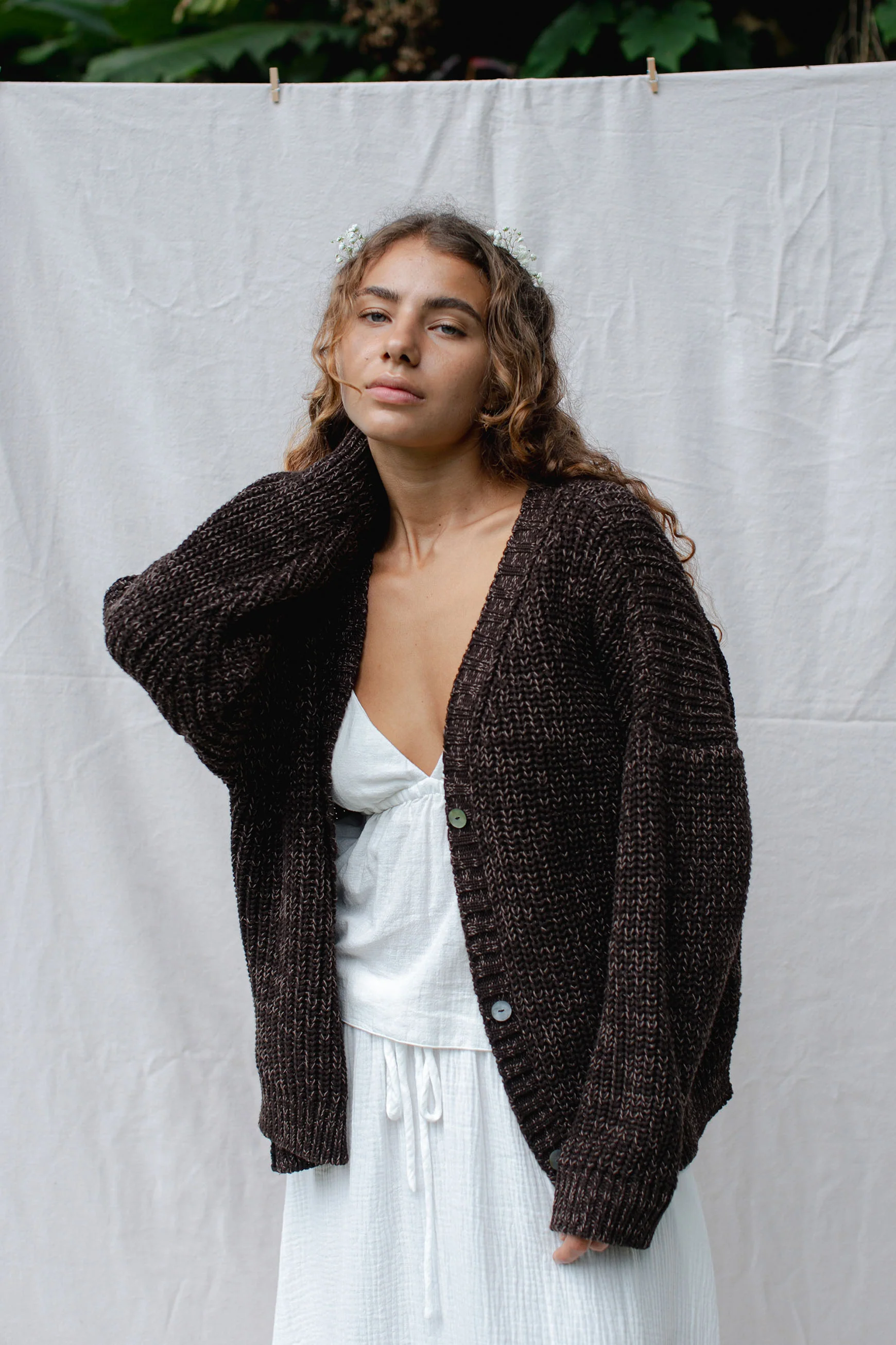 Helga Cardigan Coffee - Image 6