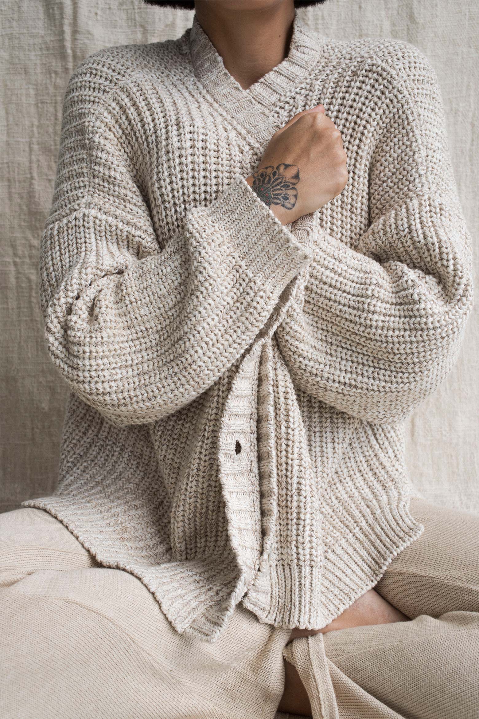 Helga Cardigan Oat - Image 10