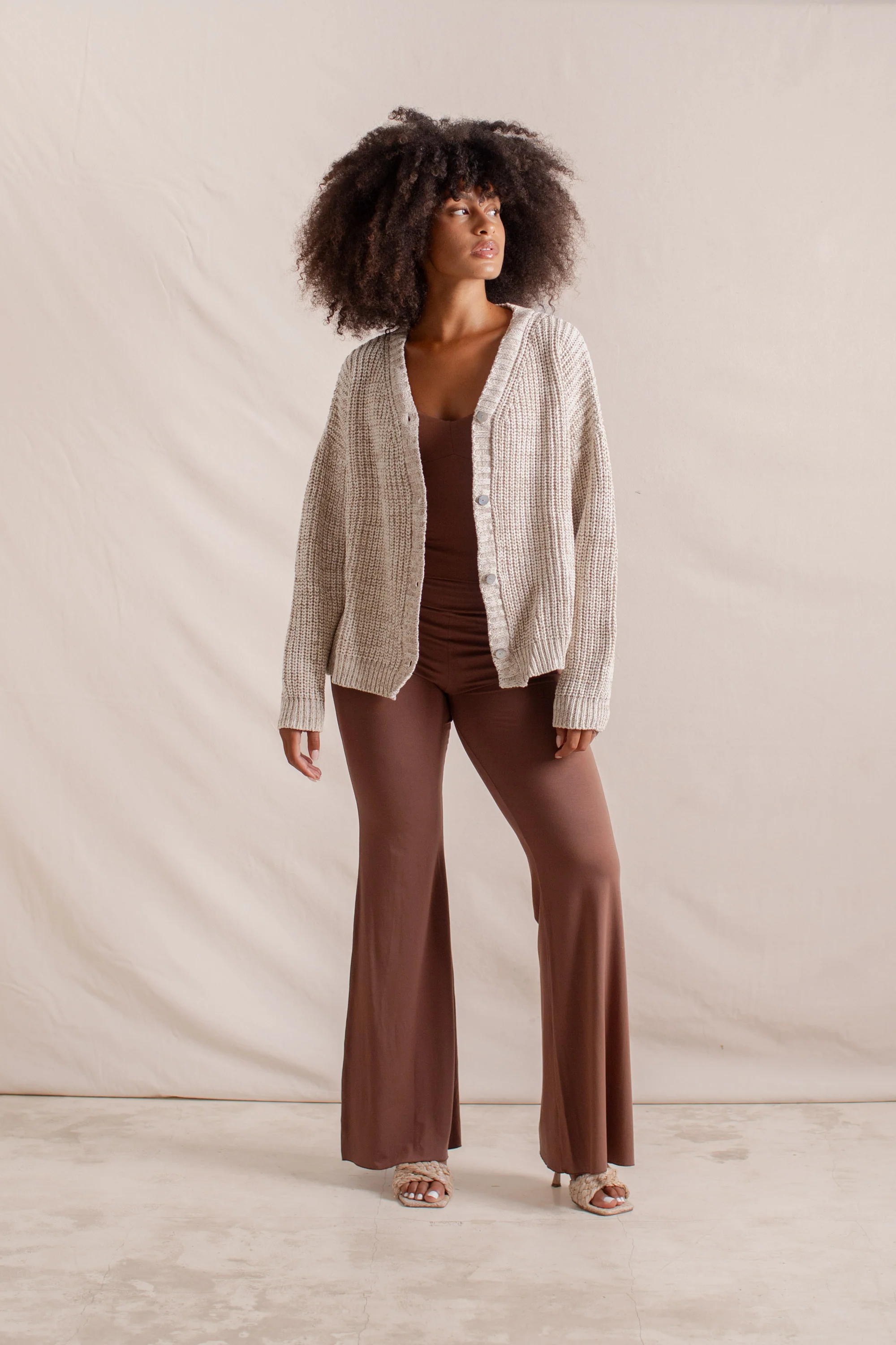 Helga Cardigan Oat - Image 3