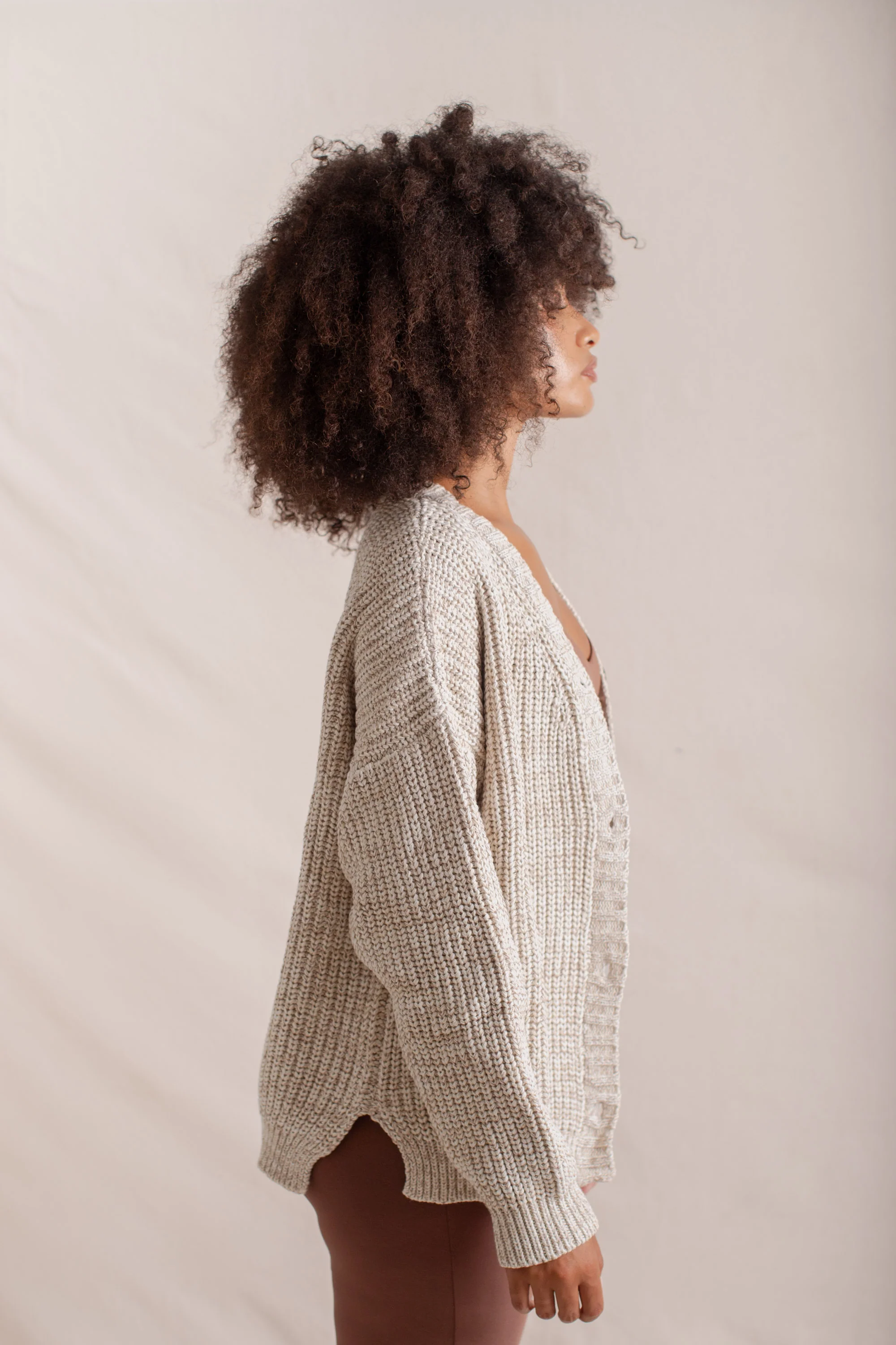 Helga Cardigan Oat - Image 4