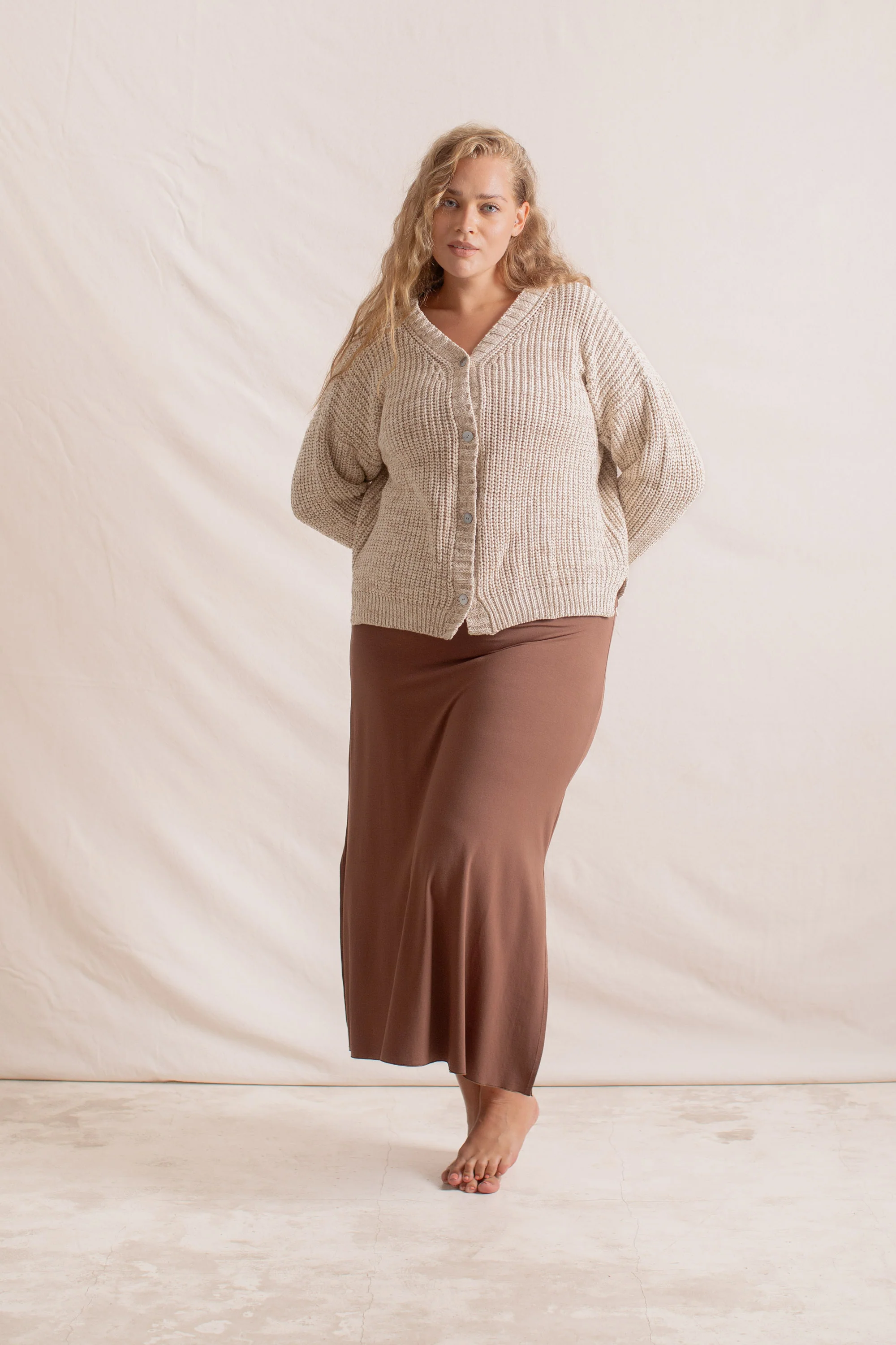 Helga Cardigan Oat - Image 7
