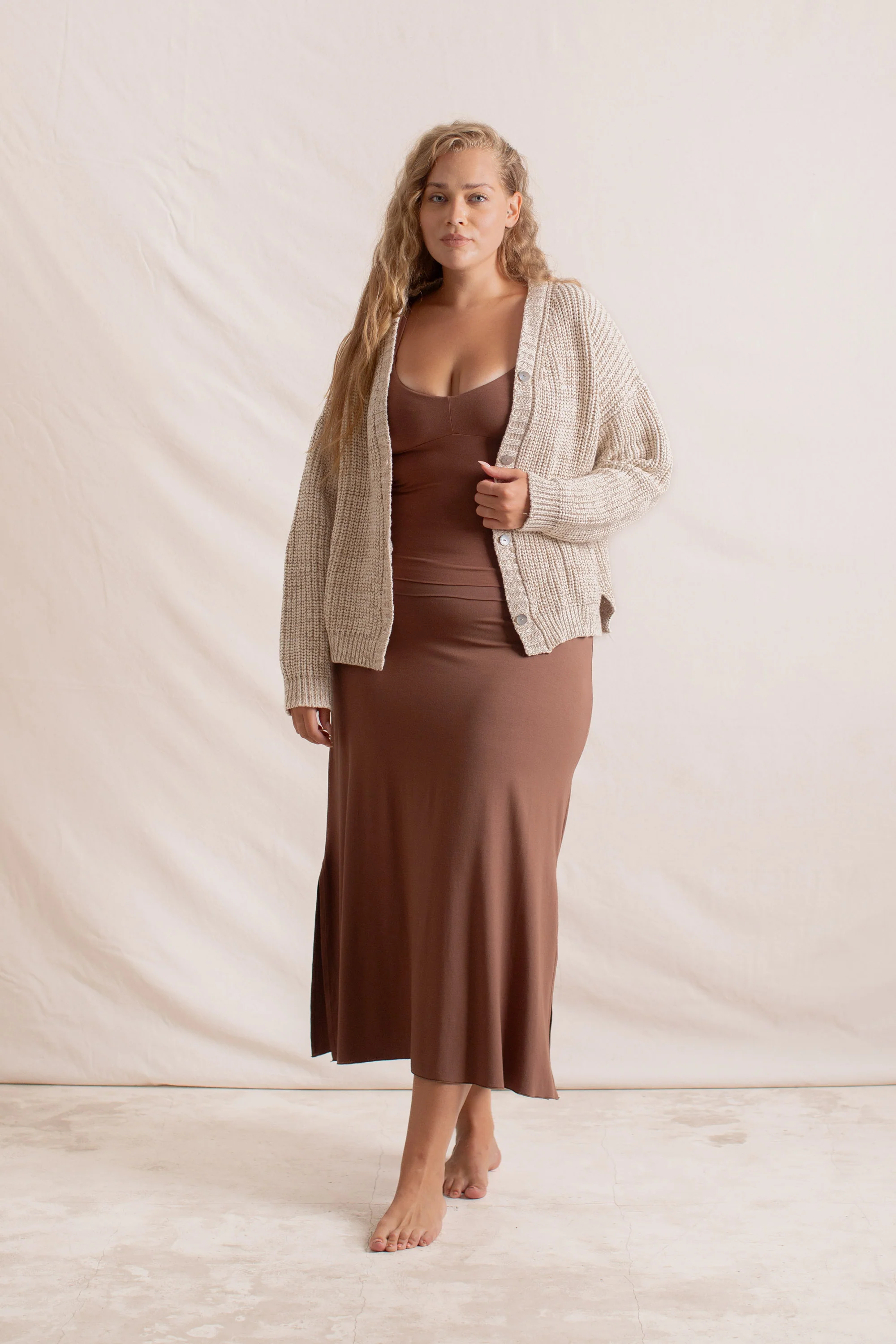 Helga Cardigan Oat - Image 8