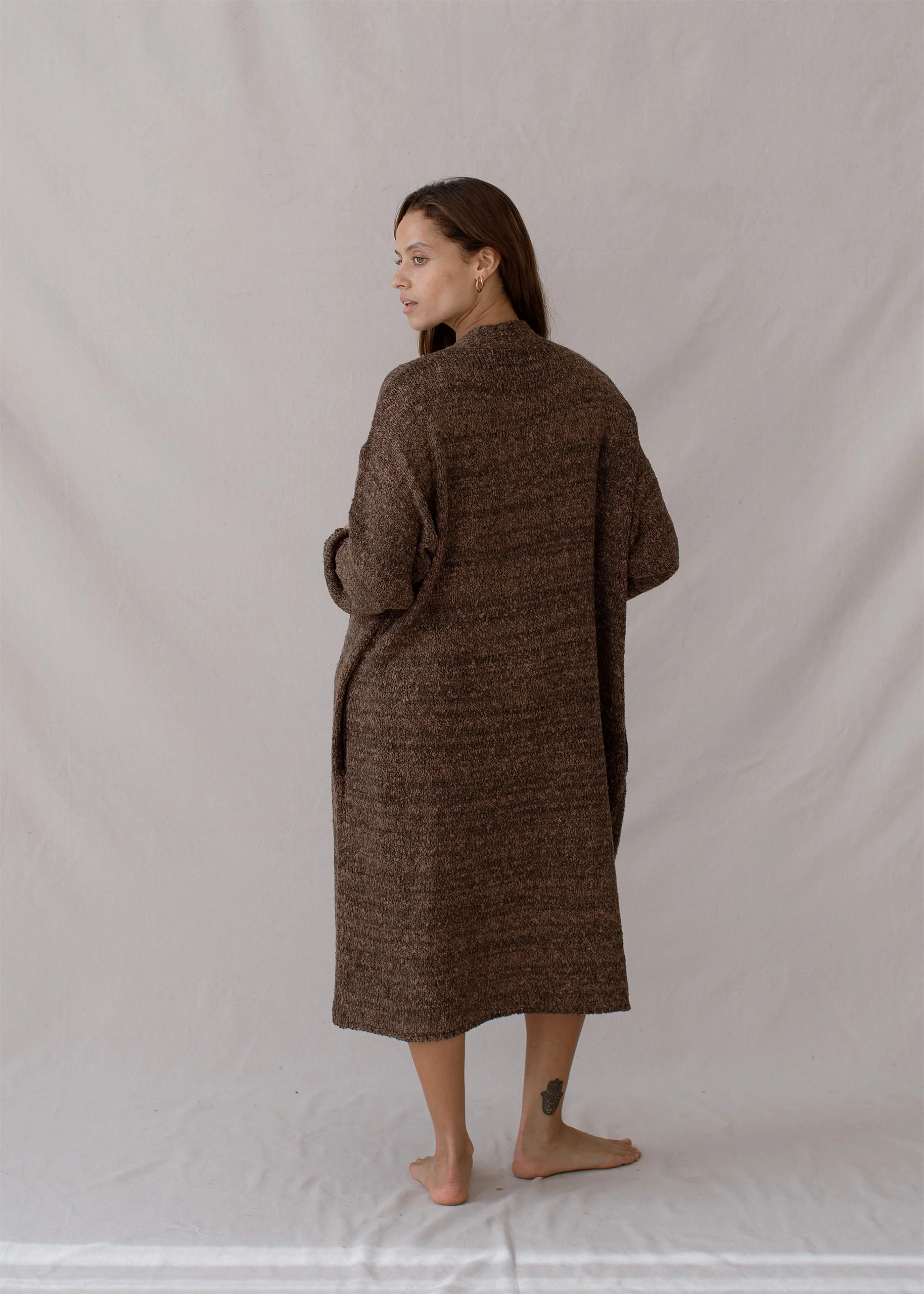 Paloma Long Cardigan Brunette - Image 11