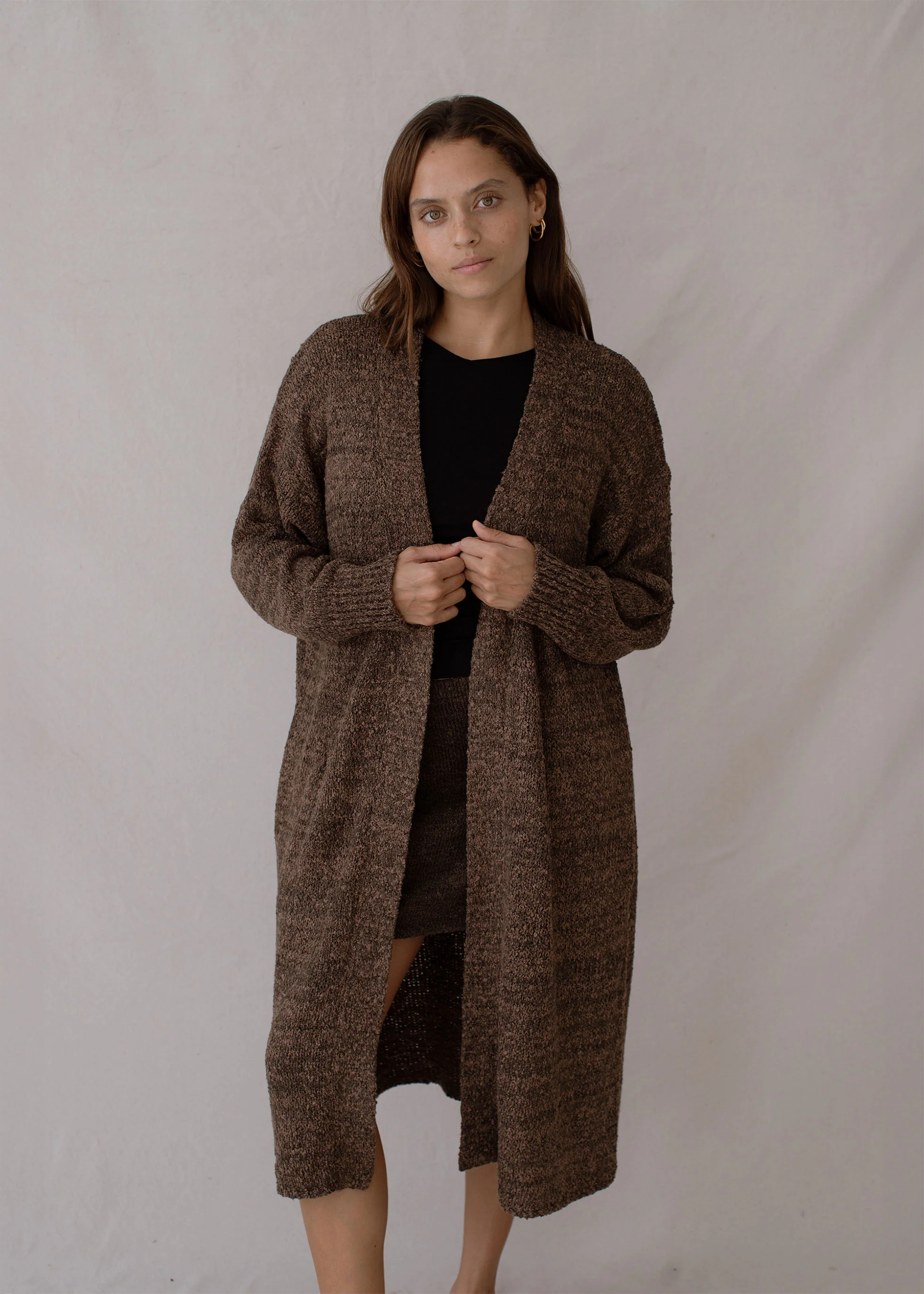 Paloma Long Cardigan Brunette - Image 12