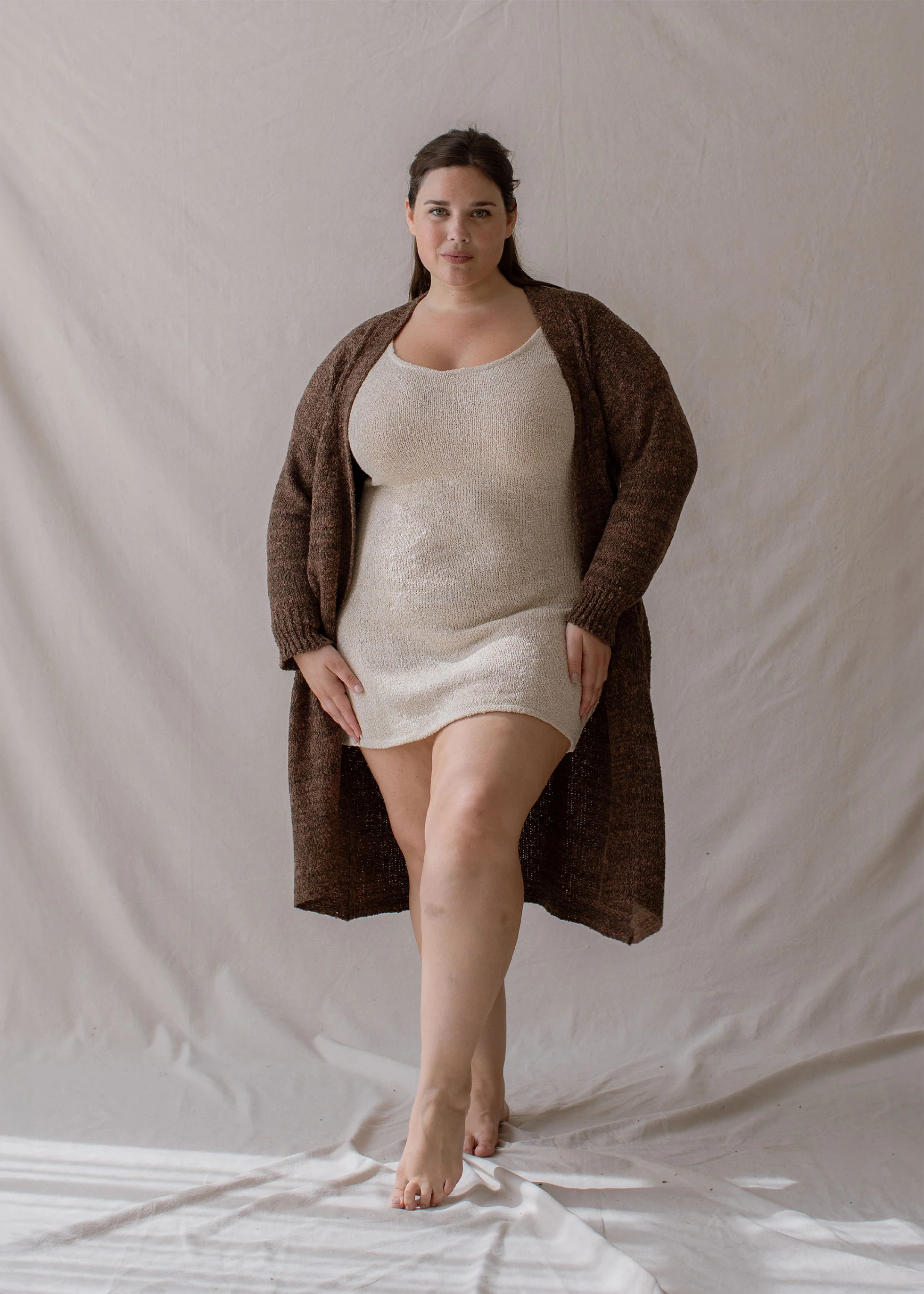 Paloma Long Cardigan Brunette - Image 14