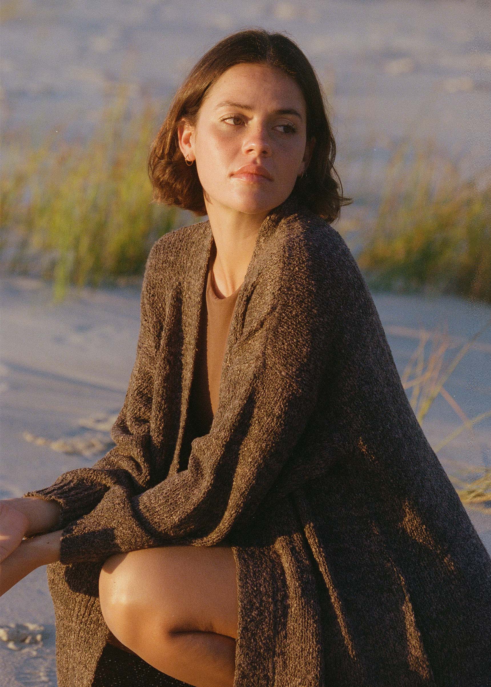 Paloma Long Cardigan Brunette - Image 3