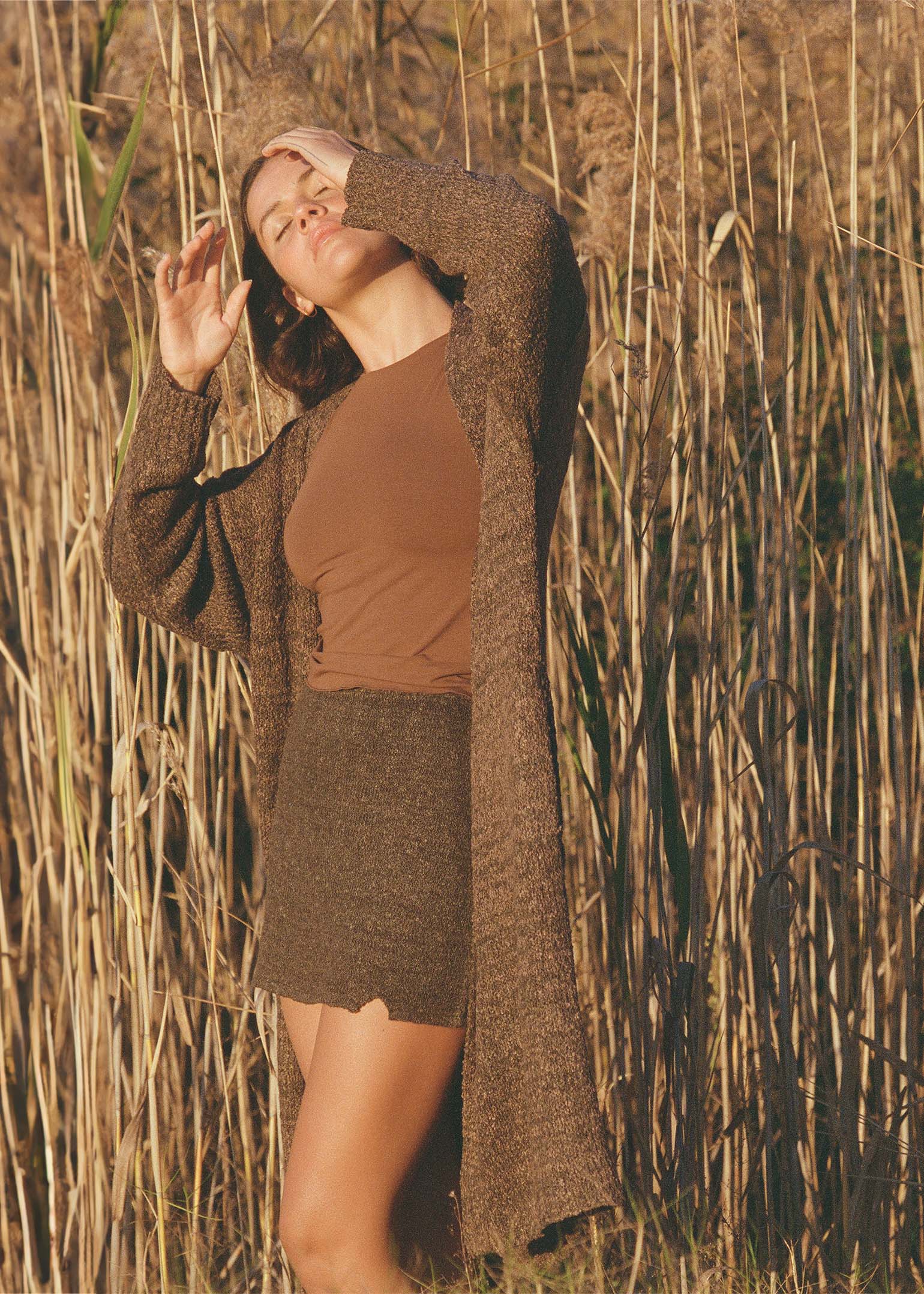Paloma Long Cardigan Brunette - Image 4