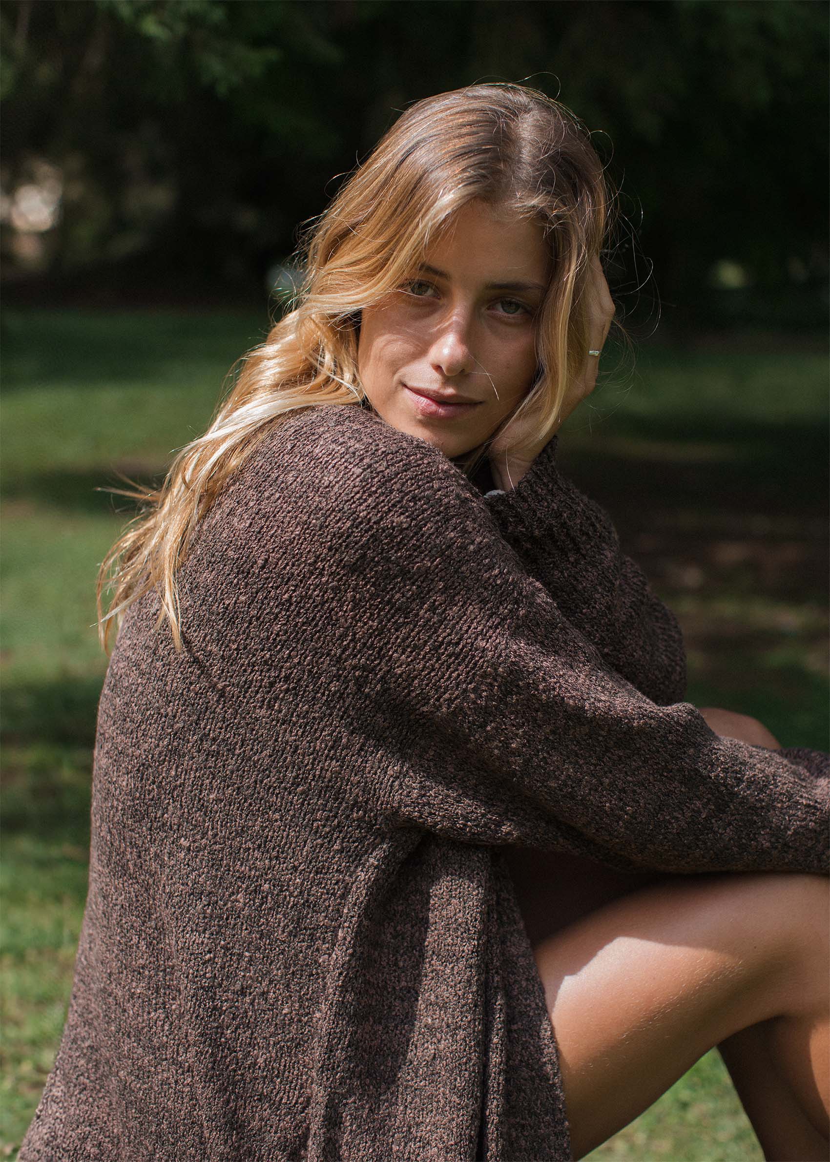 Paloma Long Cardigan Brunette - Image 8