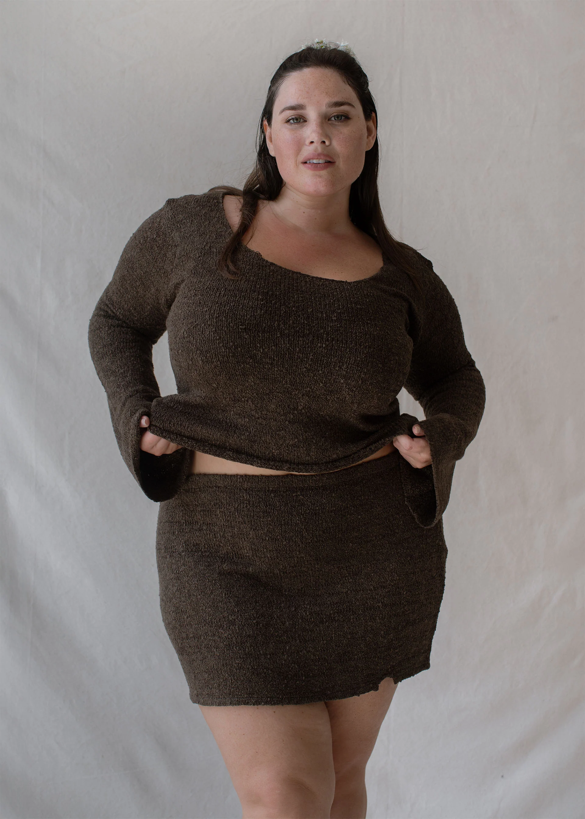Paloma Mini Skirt Truffle - Image 12
