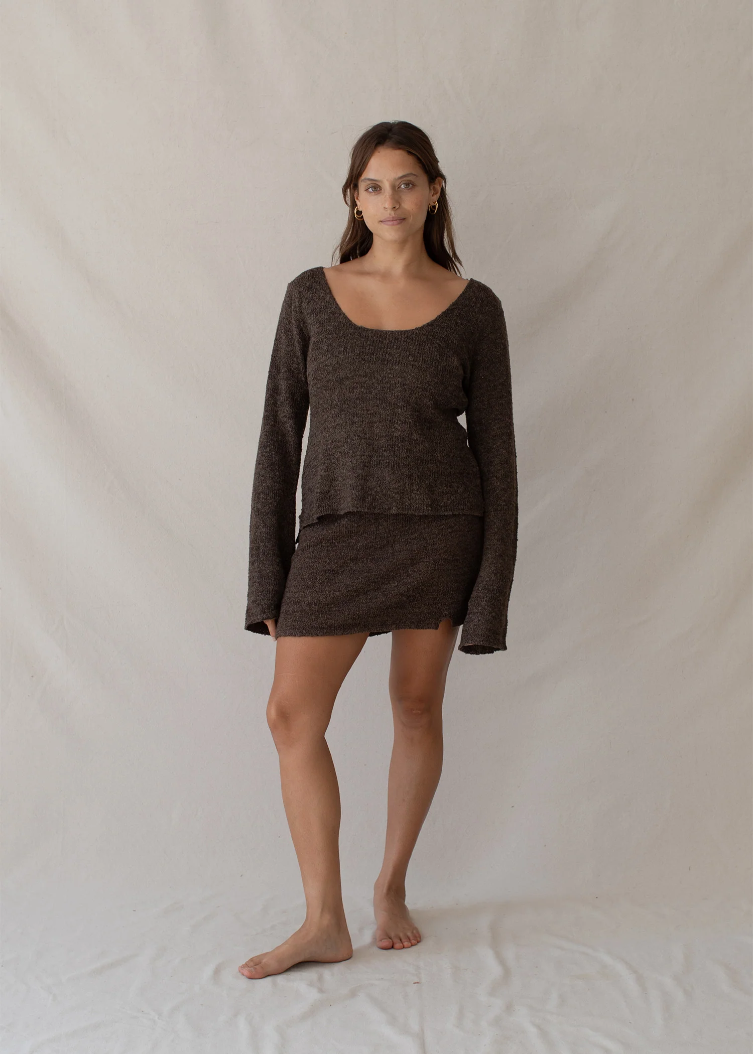 Paloma Mini Skirt Truffle - Image 8