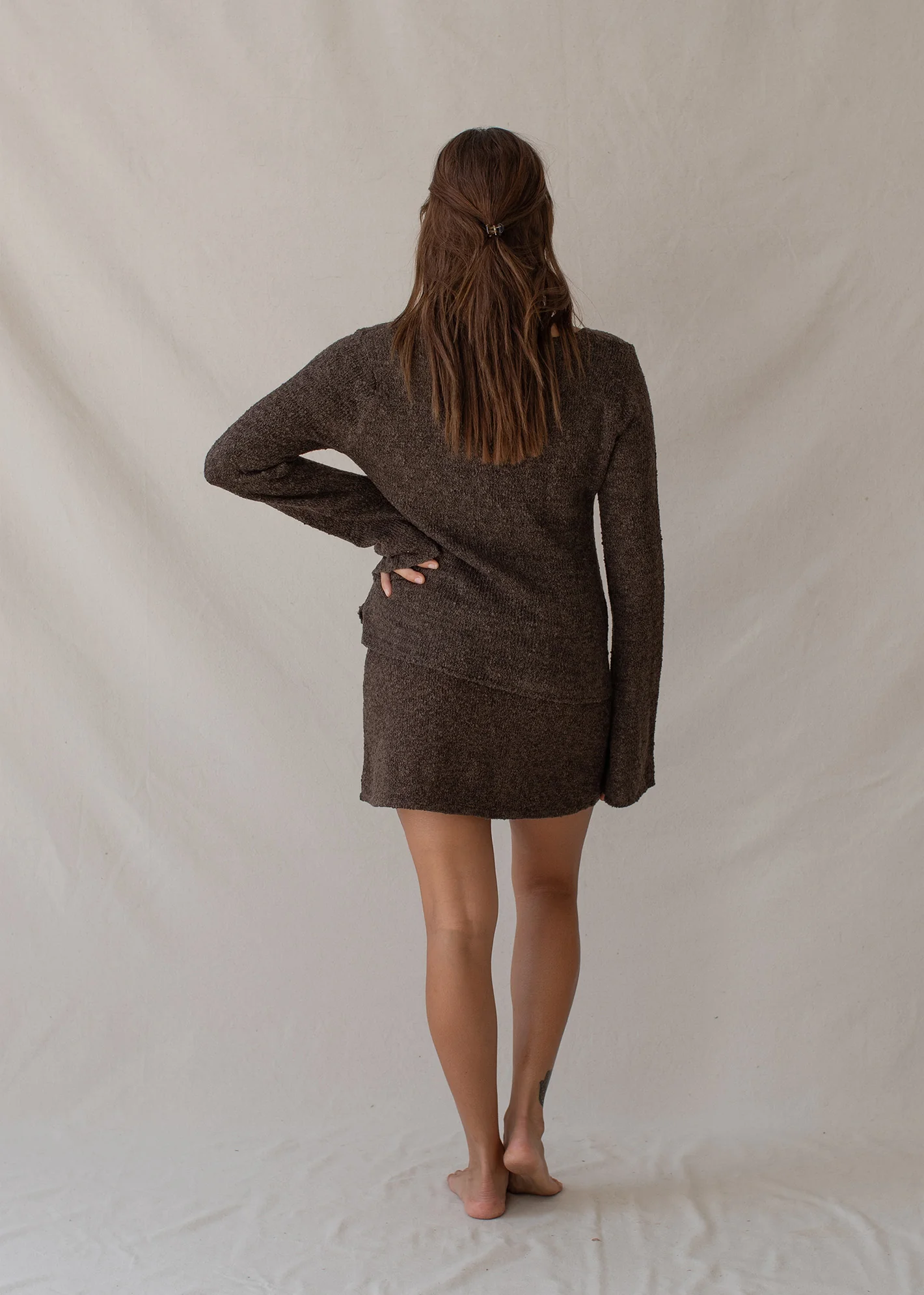 Paloma Mini Skirt Truffle - Image 9